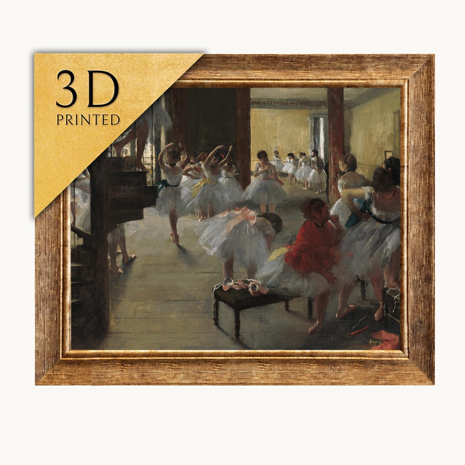 Edgar Degas 'The Dance Class' 3D Textured Print
