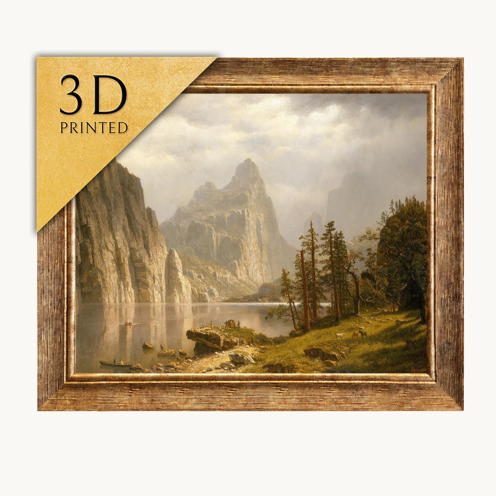 Albert Bierstadt Yosemite Valley Print: 3D Textured Oil Painting Reproduction