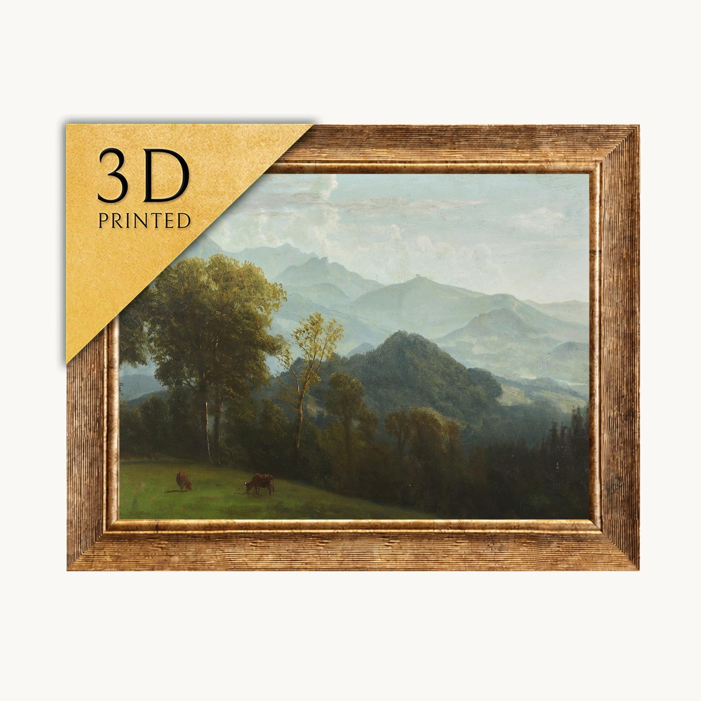 Albert Bierstadt - Lucerne, Switzerland - 3D Textured Print