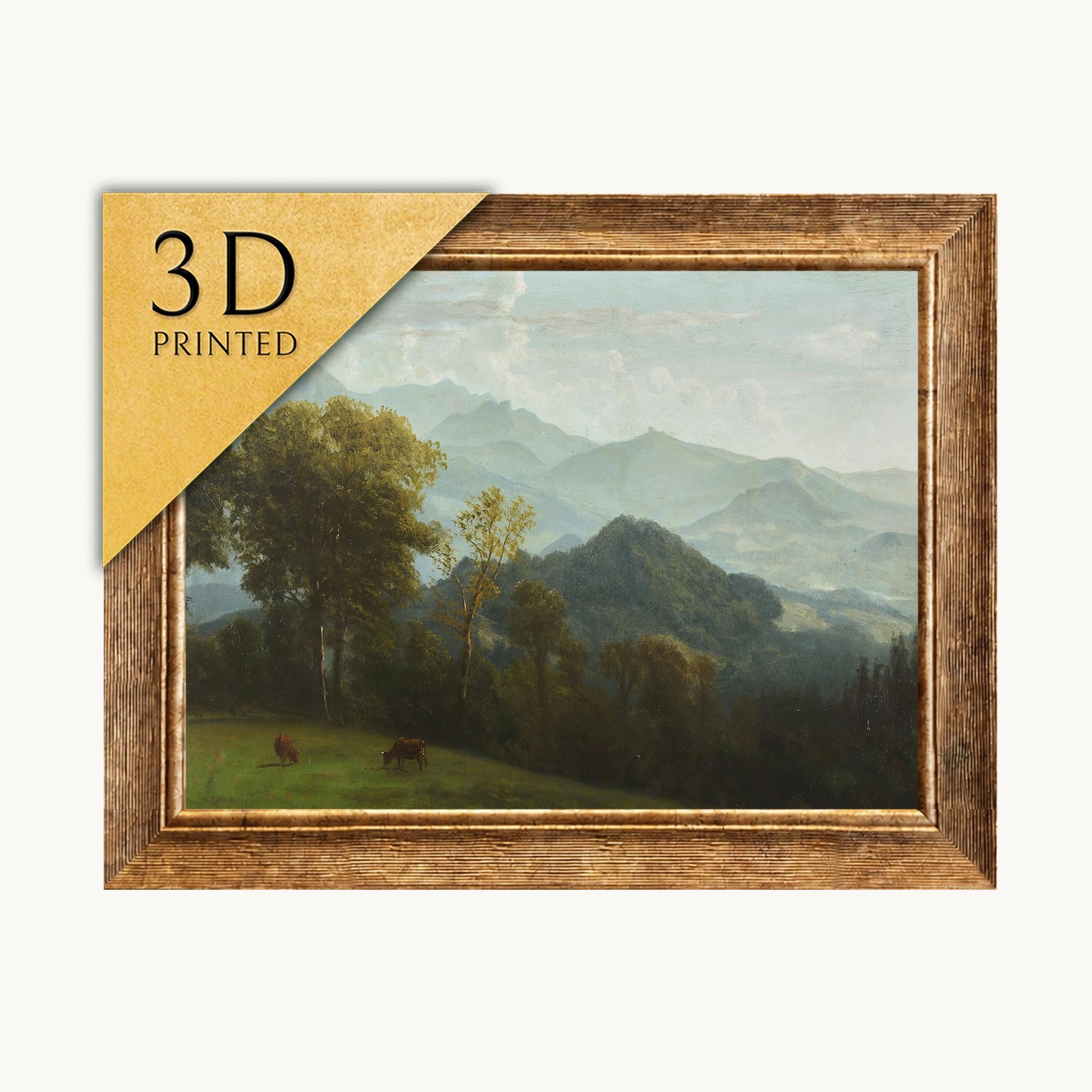 Albert Bierstadt - Lucerne, Switzerland - 3D Textured Print