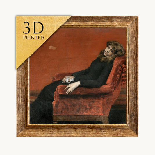 William Merritt Chase Print: The Young Orphan, 3D Textured Art