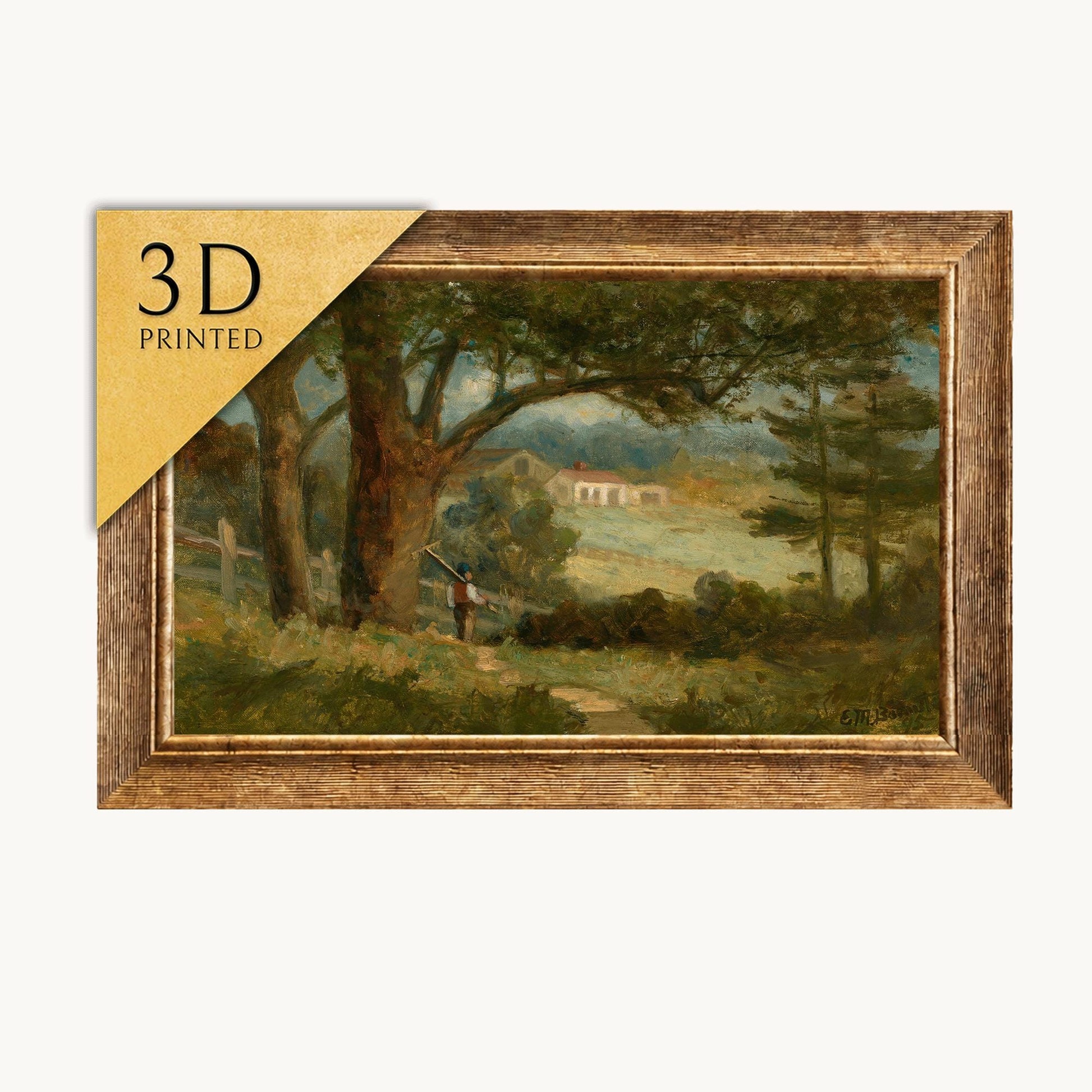 Edward Mitchell Bannister 'Homeward' 3D Textured Art Print