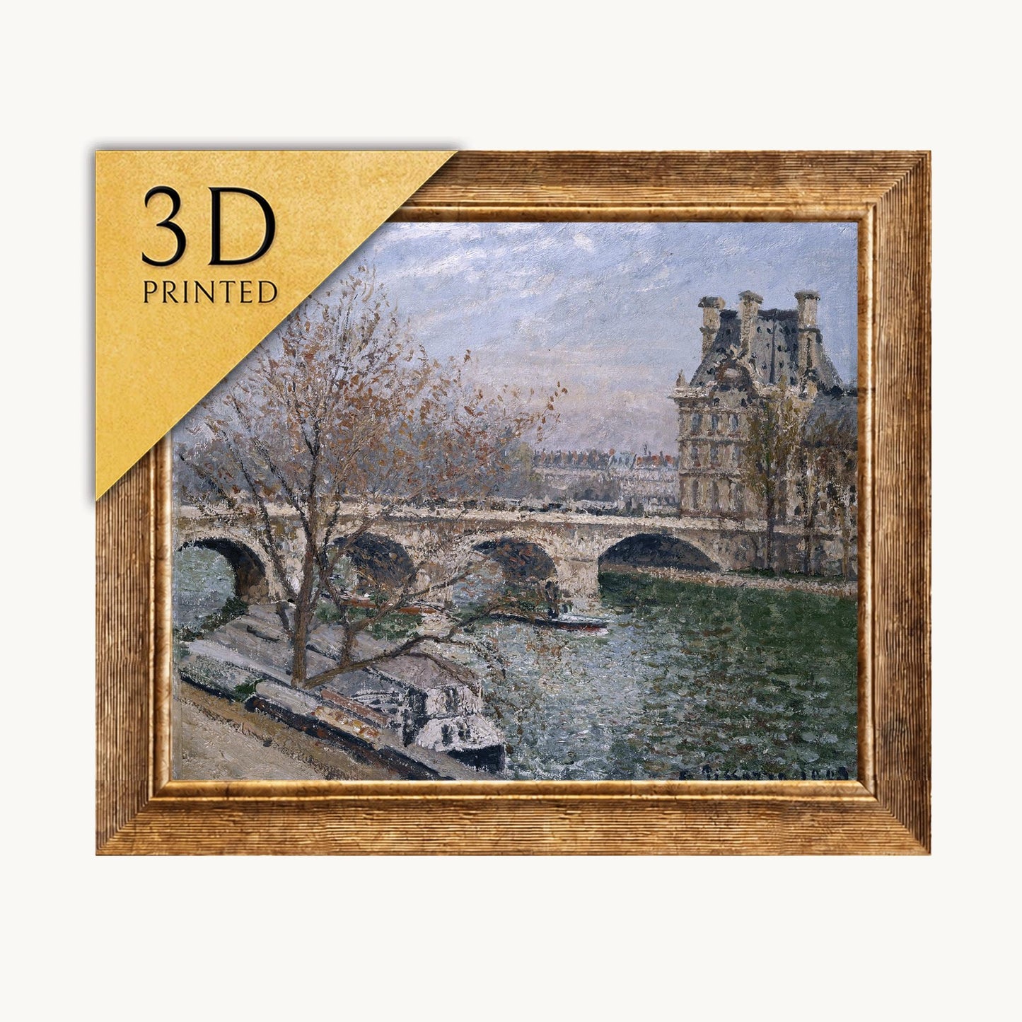 Camille Pissarro - Pavillon de Flore 3D Textured Print