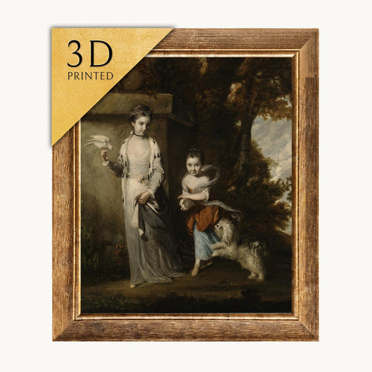 Joshua Reynolds Ladies Portrait: Textured 3D Print on Canvas