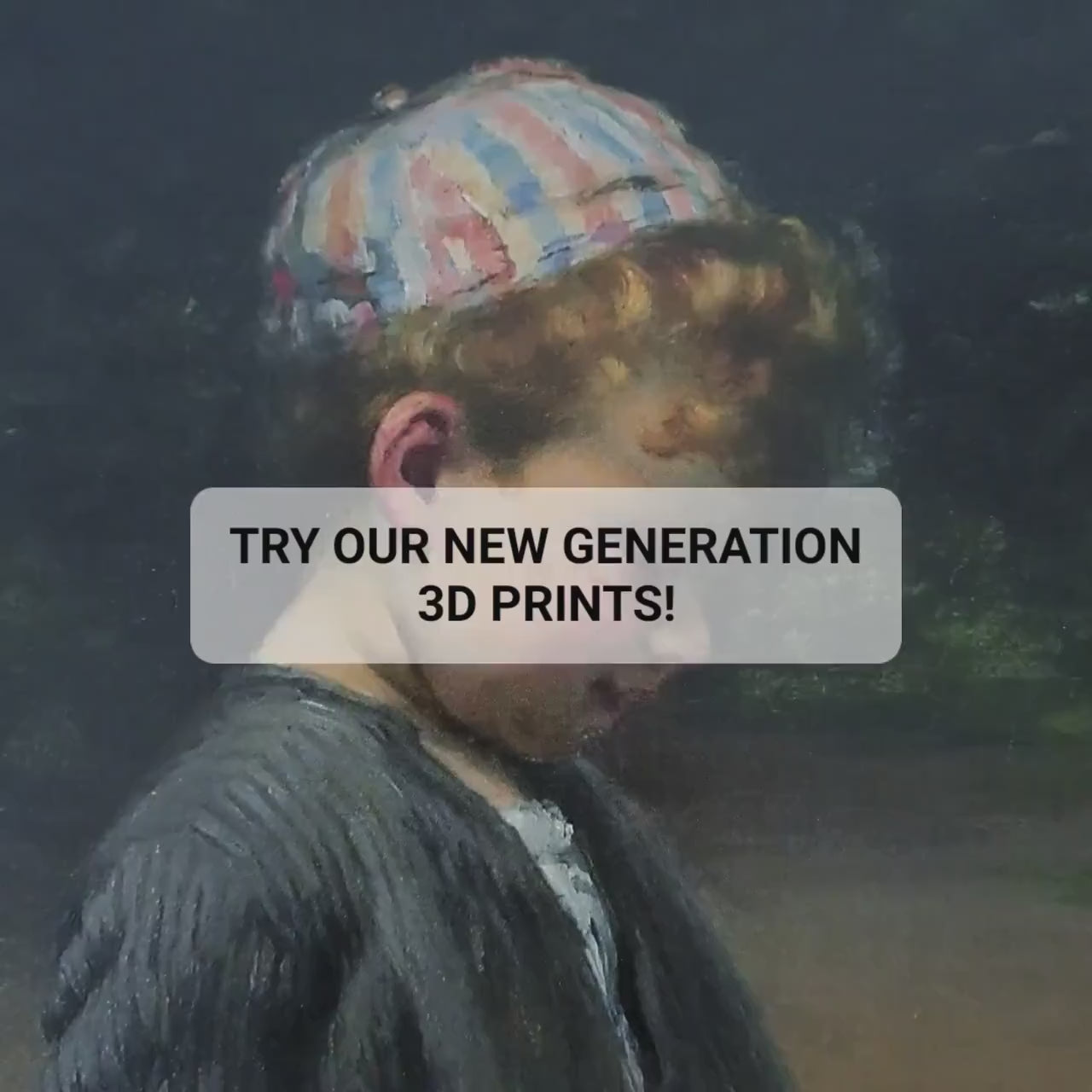Paul Peel's "The Young Biologist" 3D Textured Print
