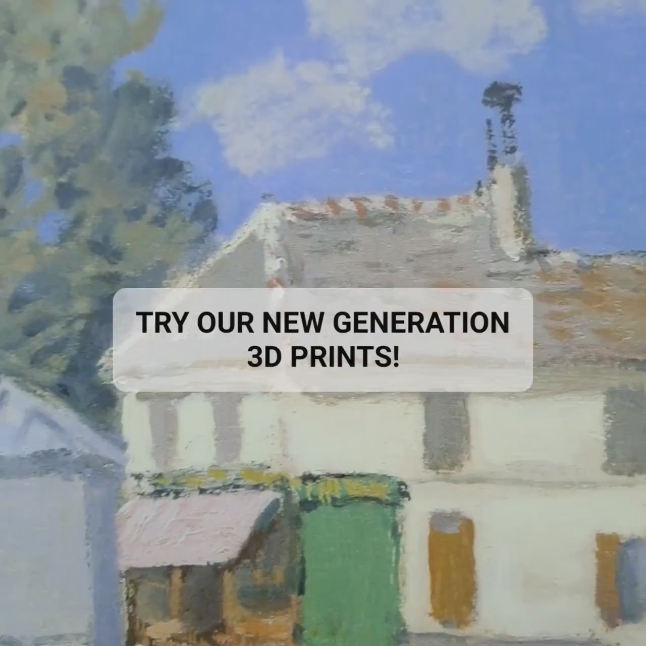 Alfred Sisley 'The Bridge' 3D Textured Print: Impressionist Painting