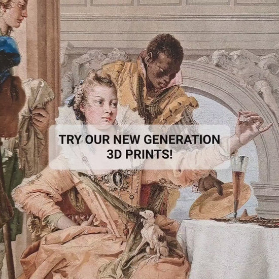 The Banquet of Cleopatra 3D Print: Giovanni Battista Tiepolo Textured Art