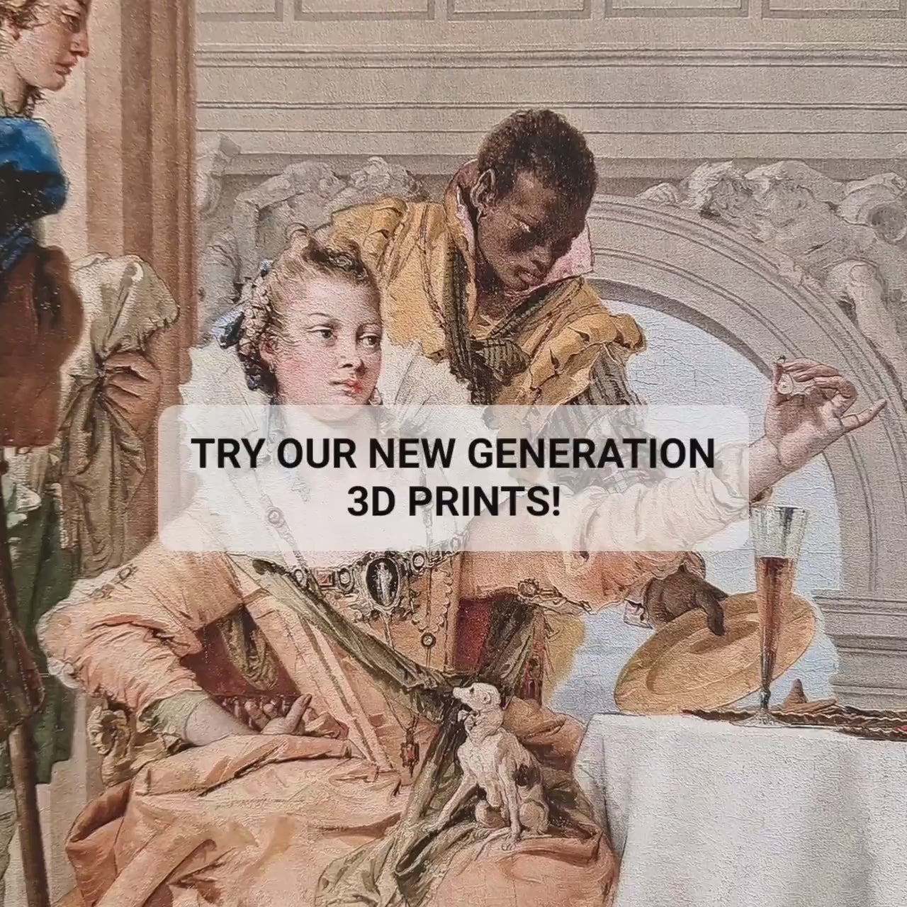 The Banquet of Cleopatra 3D Print: Giovanni Battista Tiepolo Textured Art
