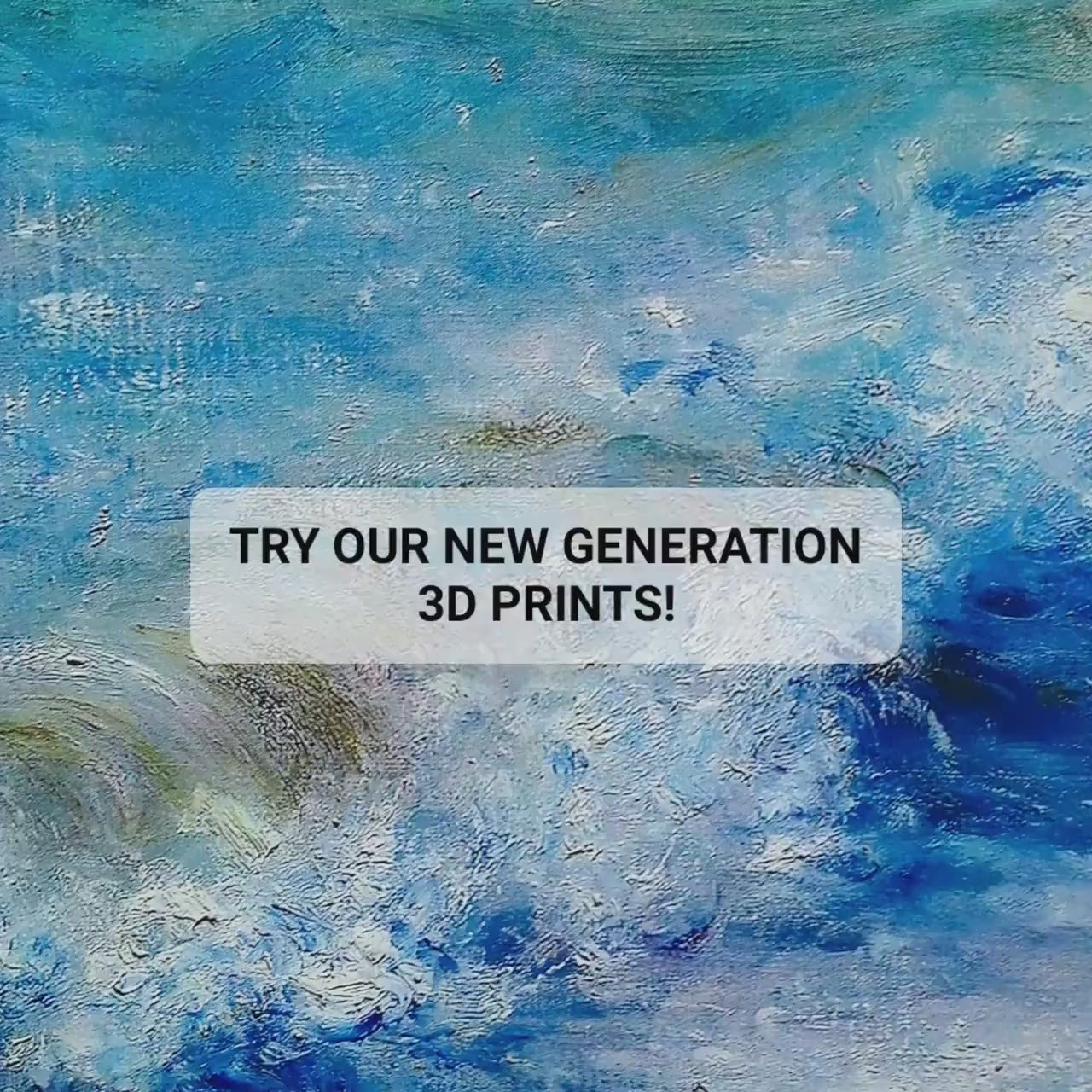 Renoir Seaspace 3D Print: Textured Impressionist Seascape Art