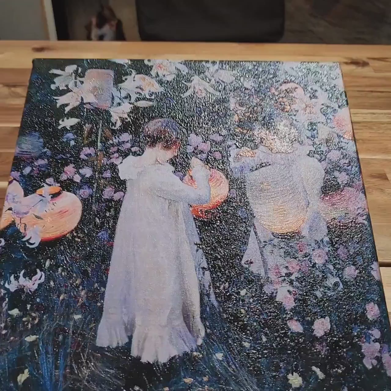 Carnation, Lily, Rose 3D Print: John Singer Sargent Textured Oil Painting