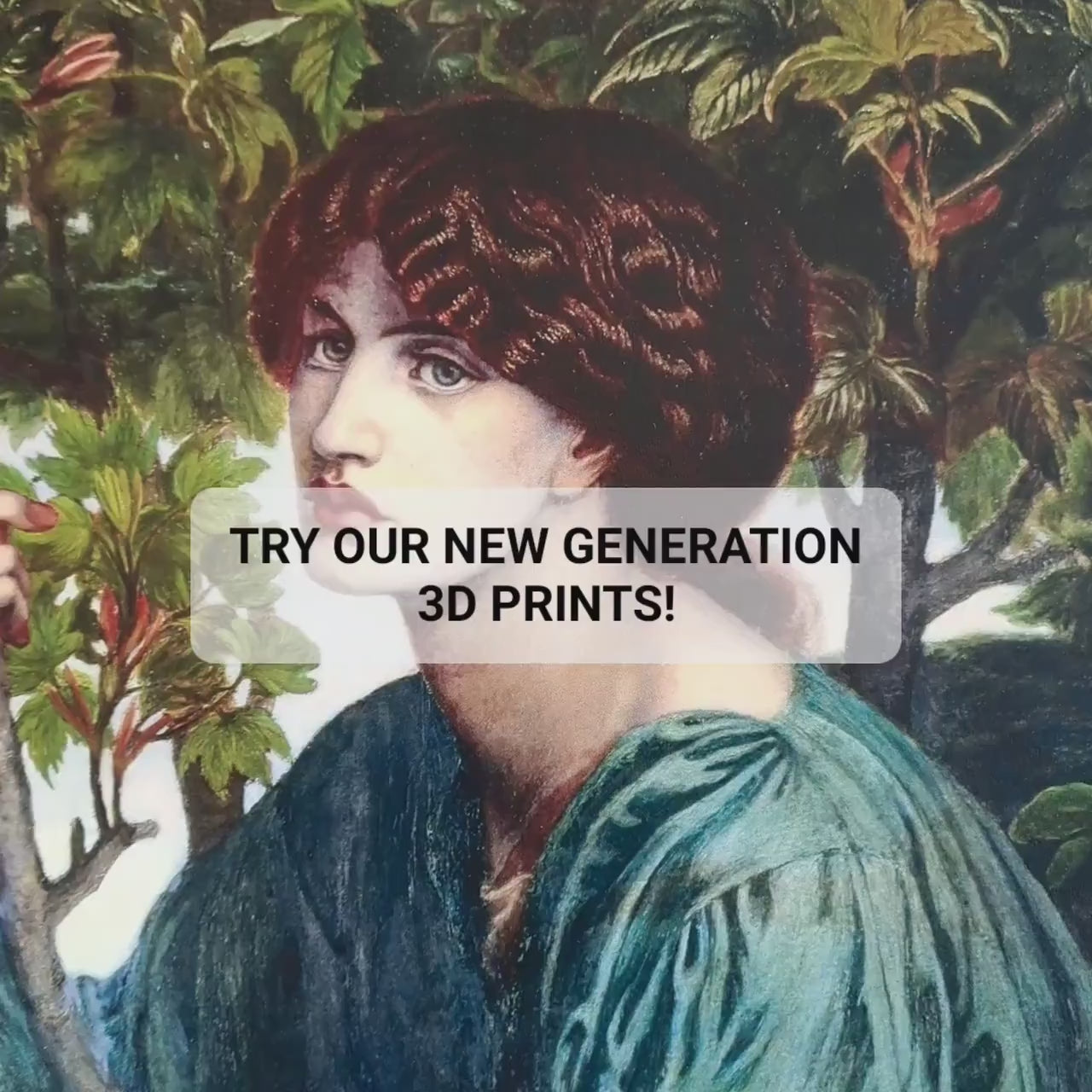 The Day Dream 3D Print by Rossetti: Textured Oil Painting Replica