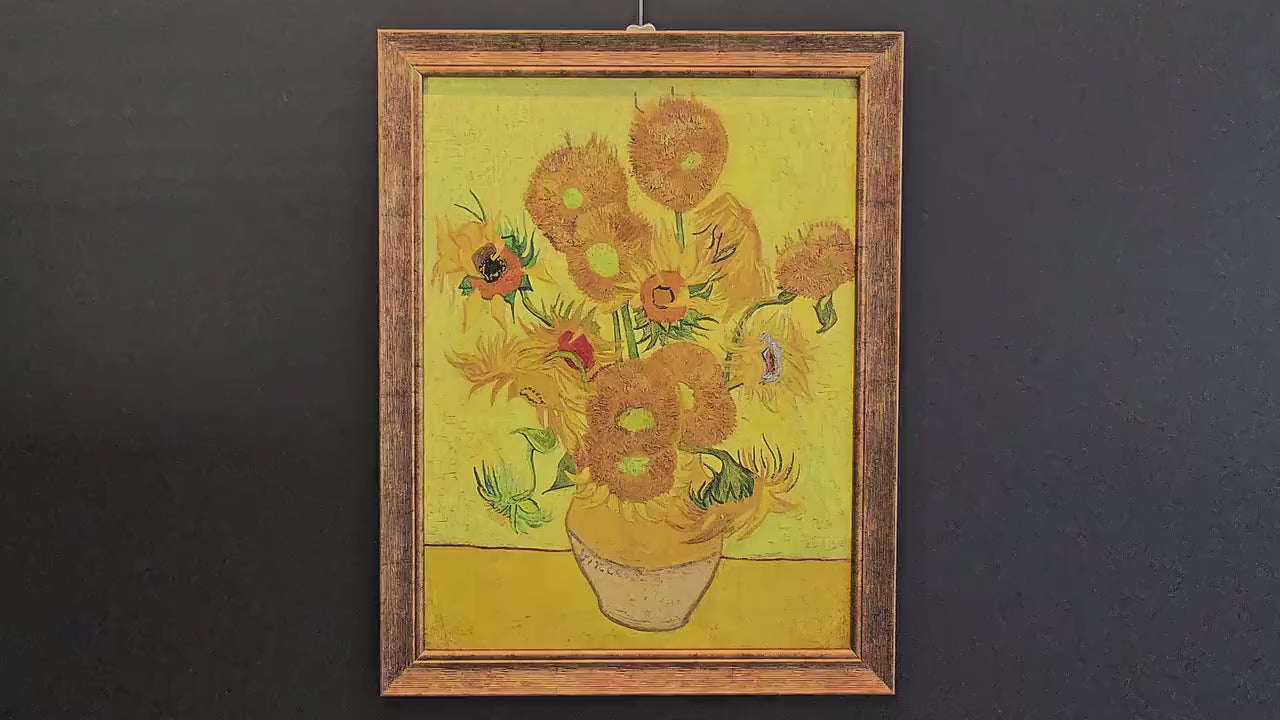 Van Gogh Sunflowers 3D Print: Textured Brushstrokes Art Reproduction
