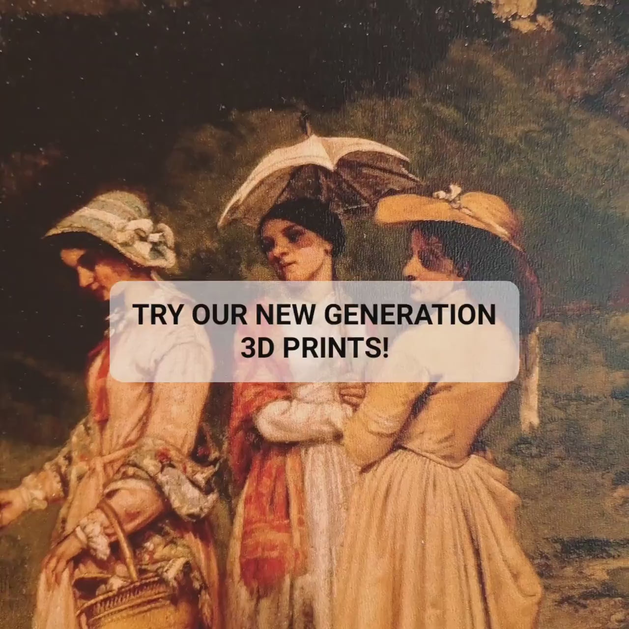 Gustave Courbet Painting: Young Ladies of the Village, 3D Textured Print