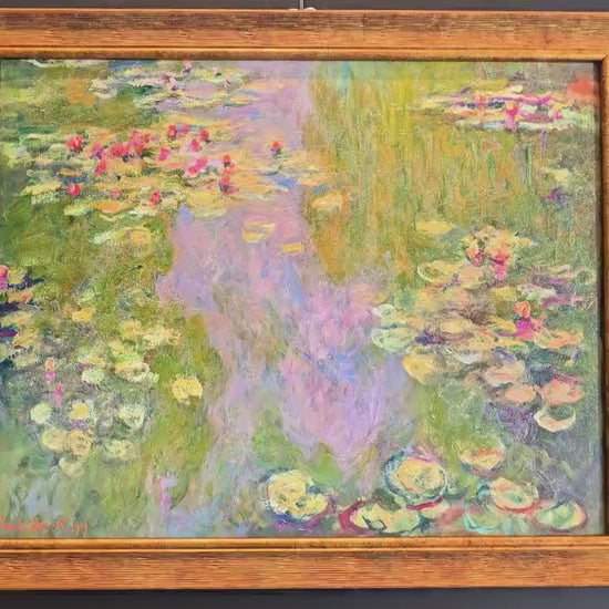Claude Monet Water Lilies: 3D Textured Impressionist Print