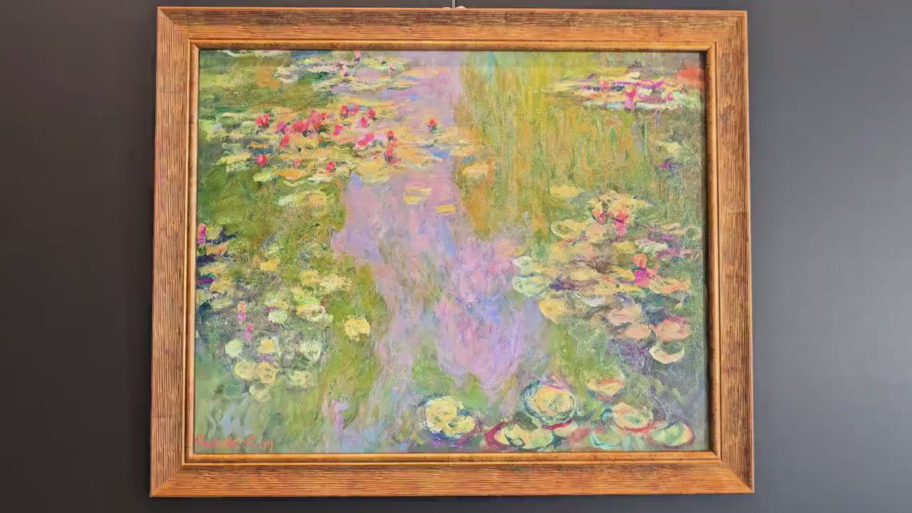 Claude Monet Water Lilies: 3D Textured Impressionist Print