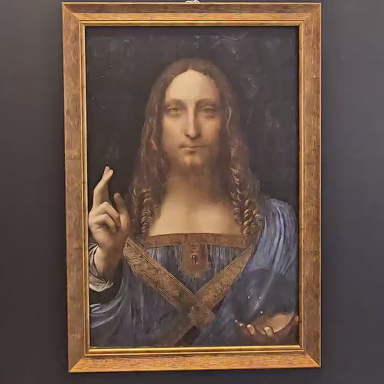 Salvator Mundi 3D Print: Leonardo Da Vinci Textured Oil Painting Replica