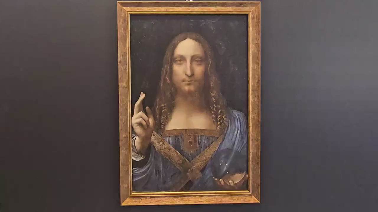 Salvator Mundi 3D Print: Leonardo Da Vinci Textured Oil Painting Replica