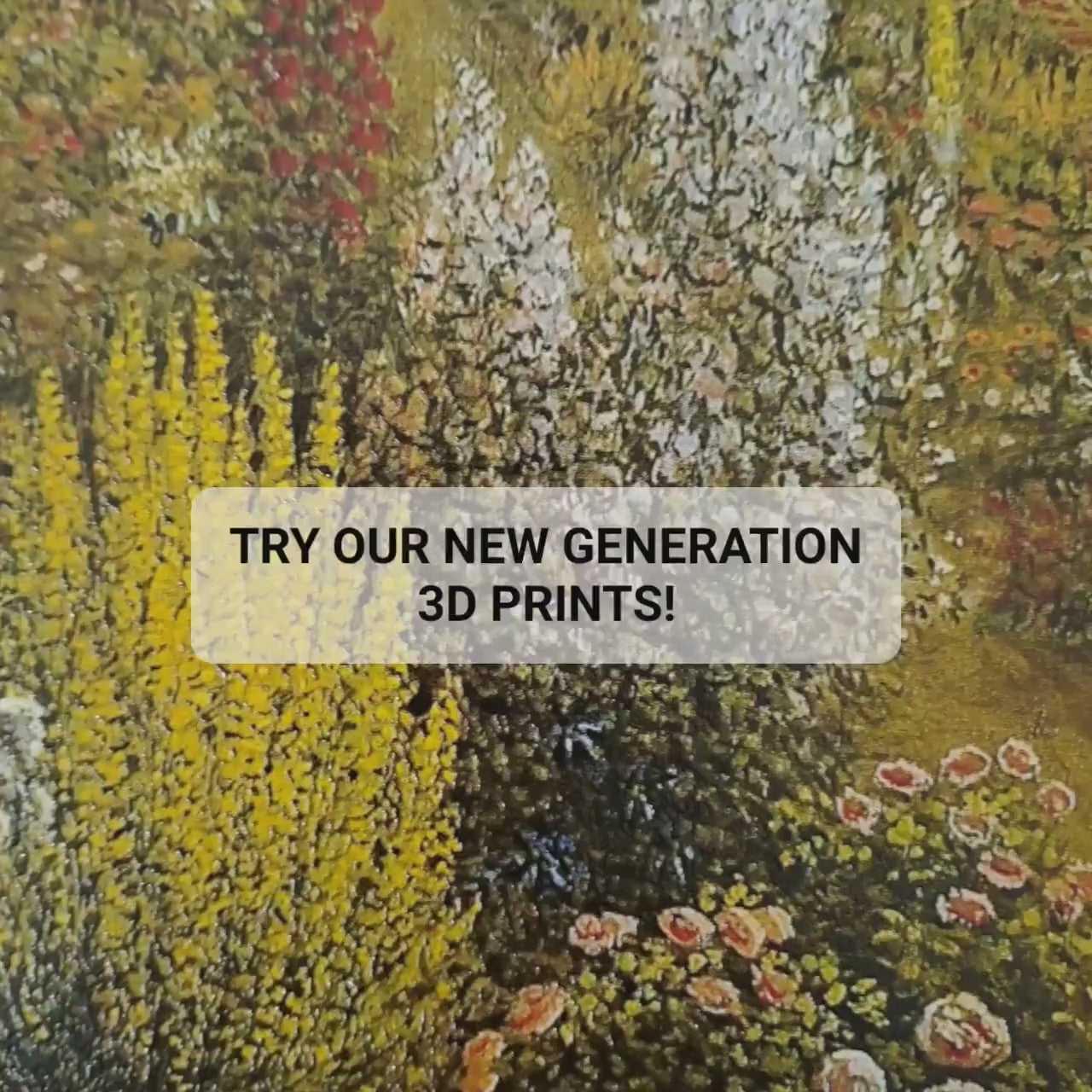 John Glover 3D Print: Artist's House and Garden Textured Oil Painting