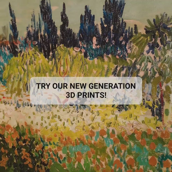 Van Gogh Garden at Arles 3D Print: Textured Oil Painting Reproduction