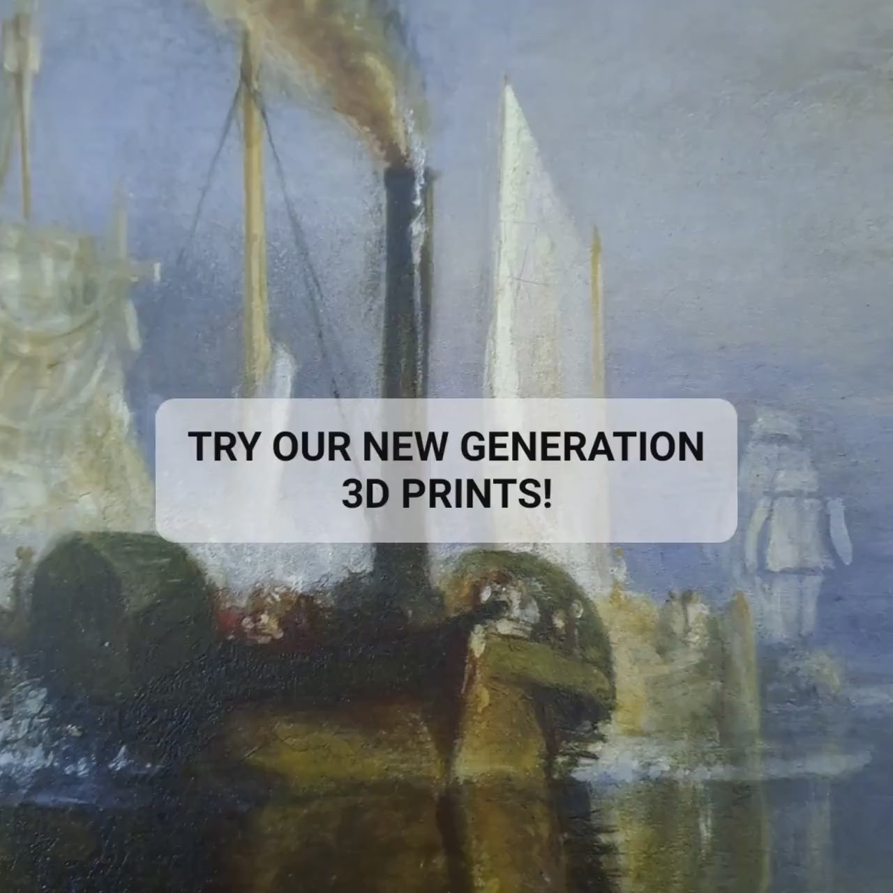 The Fighting Temeraire Print: J.M.W. Turner 3D Textured Reproduction