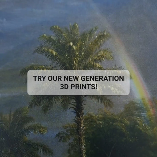 Rainy Season in the Tropics by Frederic Edwin Church, 3d Printed with texture and brush strokes looks like original oil-painting, code:153