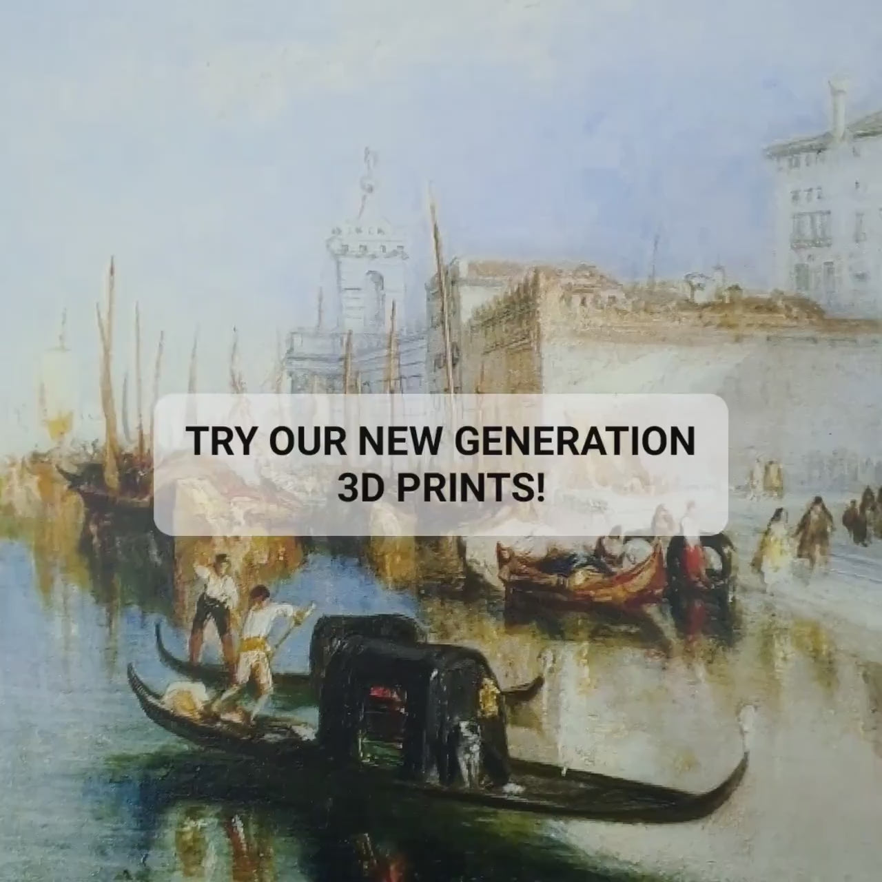 Turner Venice Print: 3D Textured Oil Painting Reproduction