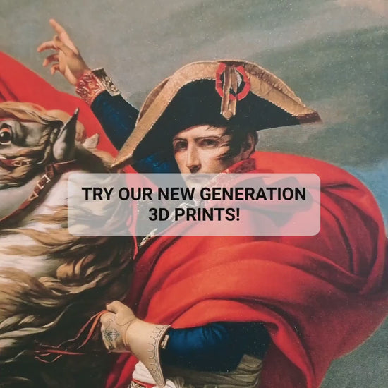Napoleon by David: 3D Textured Print, Looks Like Original Oil Painting