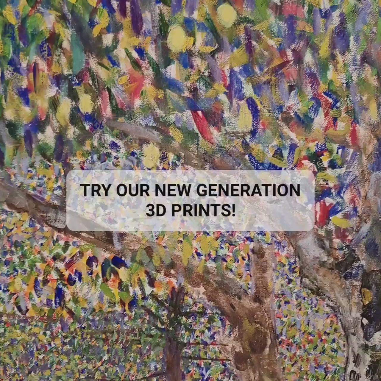 Gustav Klimt Pear Tree 3D Print: Textured Oil Painting Reproduction