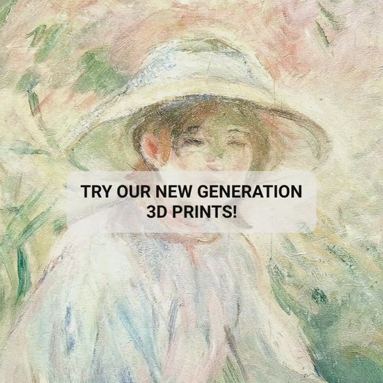 Berthe Morisot 'Under the Orange Tree' 3D Print: Textured Impressionist Art