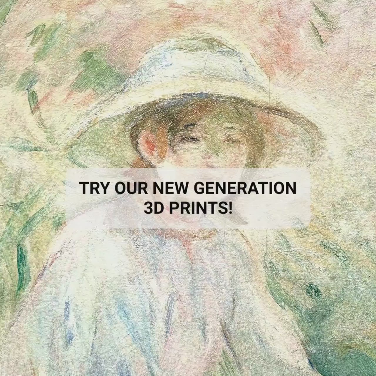 Berthe Morisot 'Under the Orange Tree' 3D Print: Textured Impressionist Art
