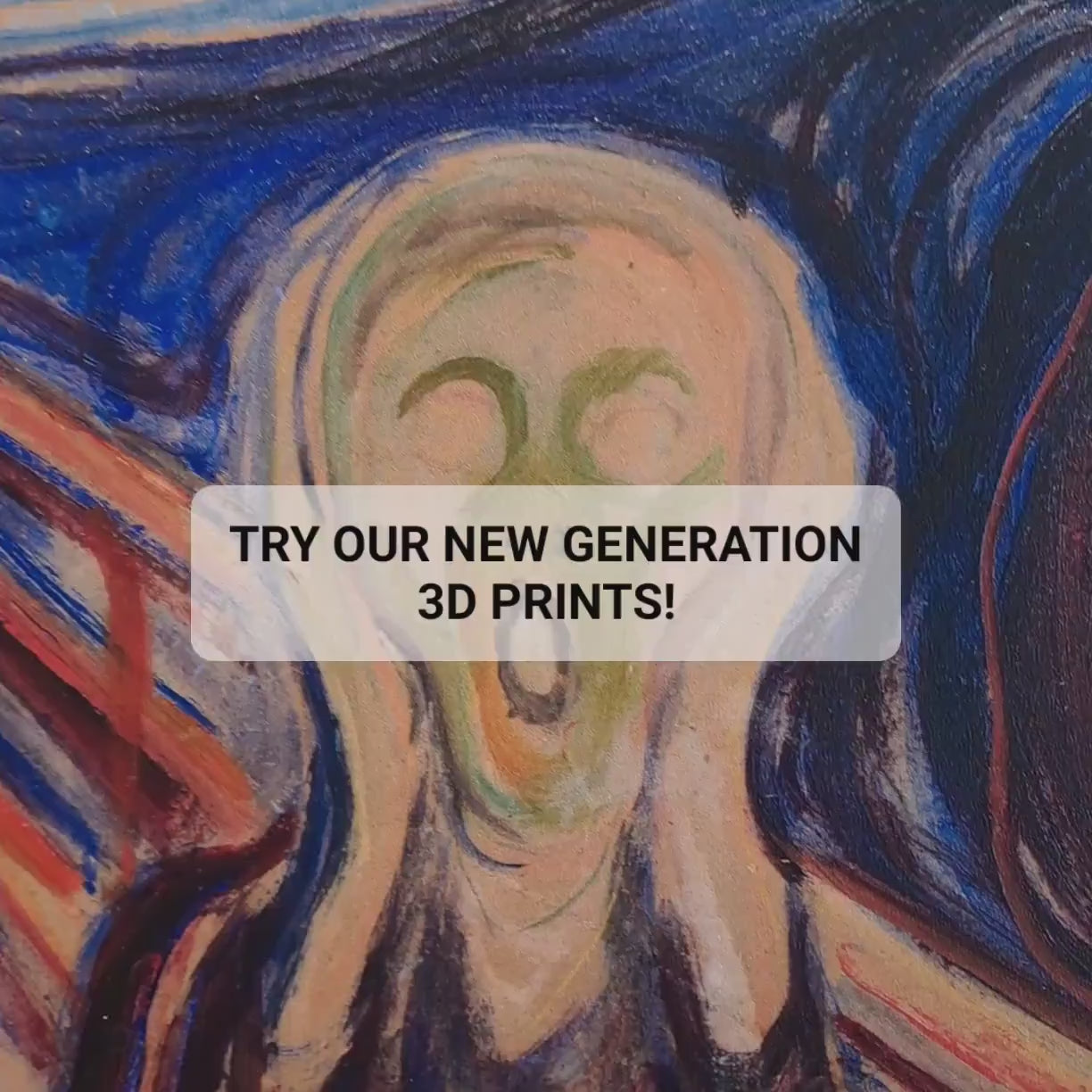 The Scream by Edvard Munch: 3D Textured Print