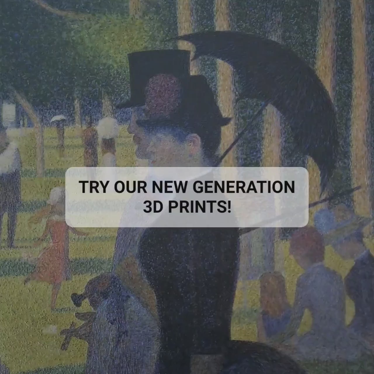 Seurat 'A Sunday on La Grande Jatte' 3D Textured Print