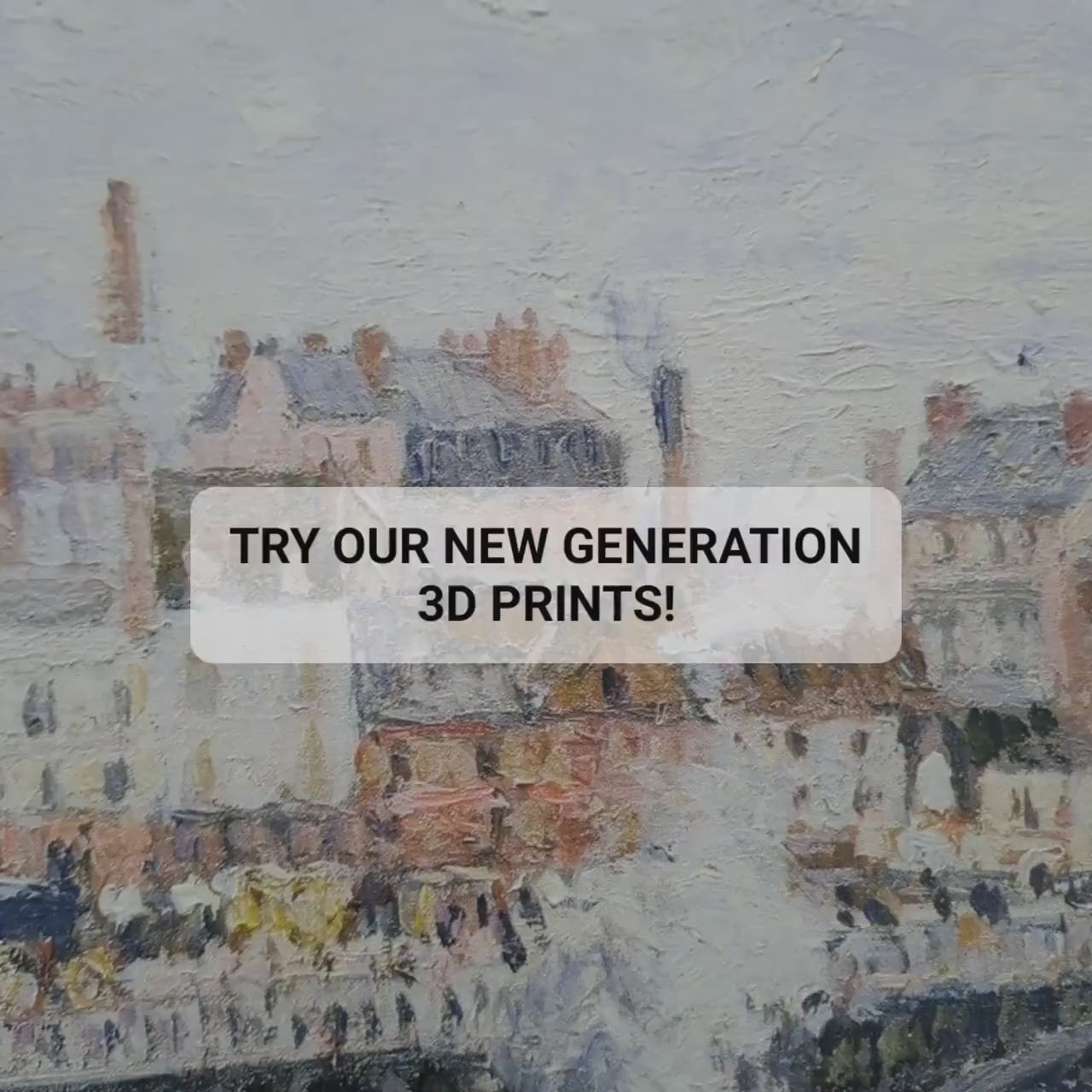 Pissarro Rouen Print: 3D Textured Impressionist Painting
