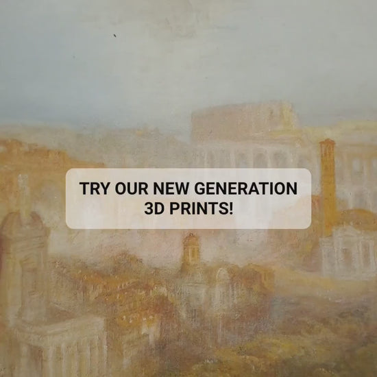 Modern Rome by J.M.W Turner, 3d Printed with texture and brush strokes looks like original oil-painting, code:136