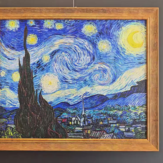 3D Printed Van Gogh Starry Night: Textured Brushstroke Art