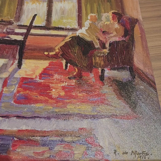 Mother's Day Gift, Interior with Mother and Child by Roy de Maistre, 3d Printed