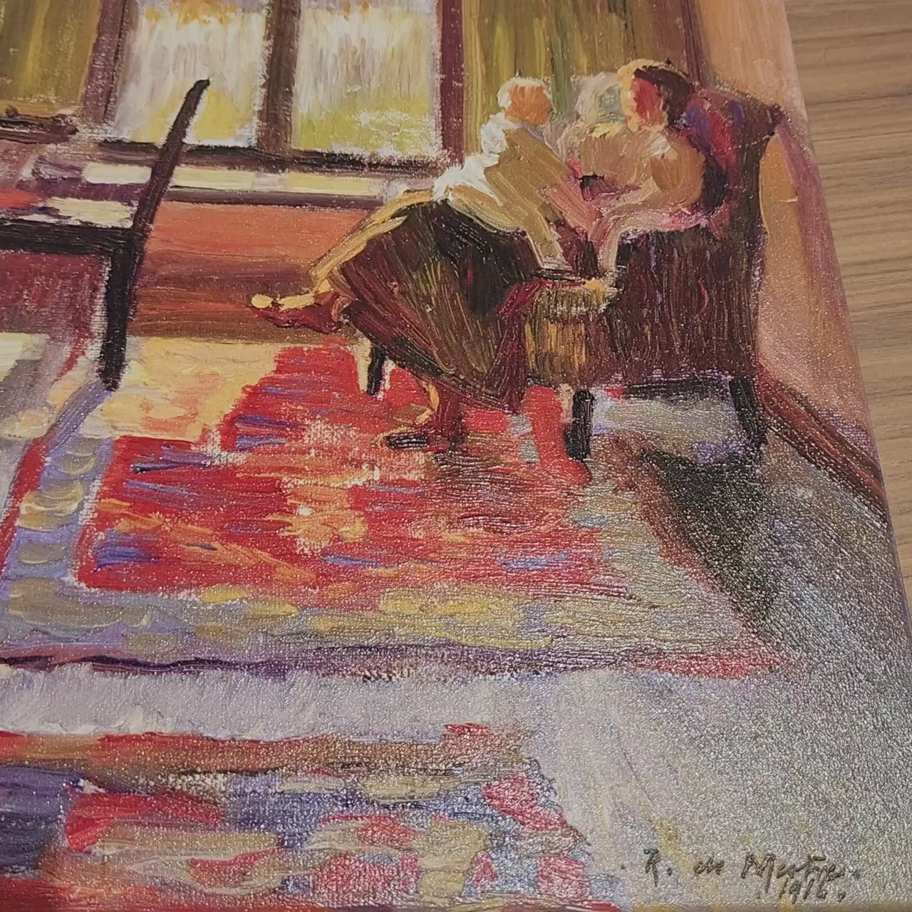 Mother's Day Gift, Interior with Mother and Child by Roy de Maistre, 3d Printed
