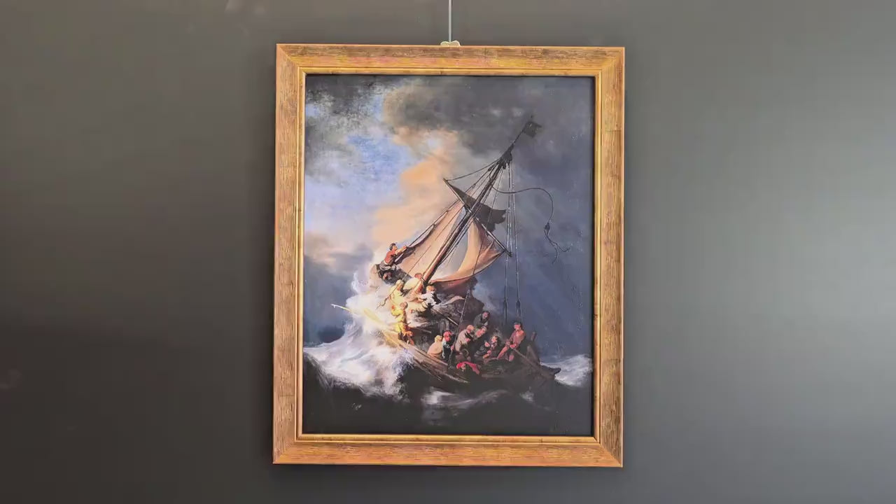 Rembrandt: The Storm on the Sea of Galilee - 3D Textured Print