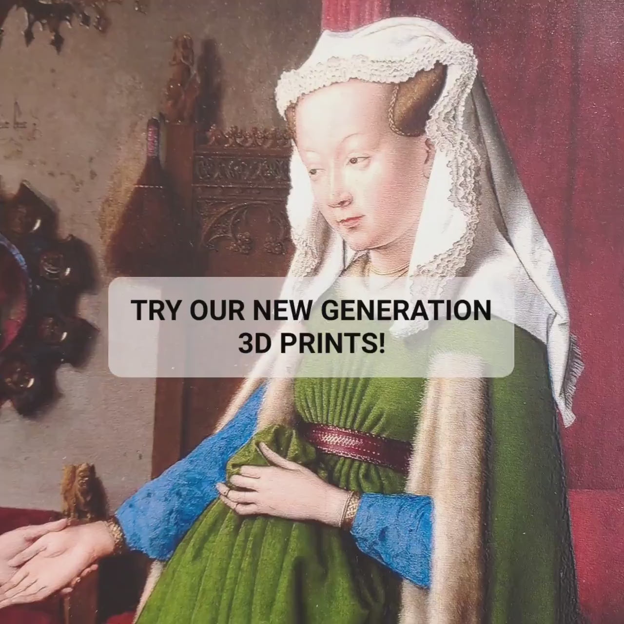 Arnolfini Wedding by Jan Van Eyck: 3D Textured Print