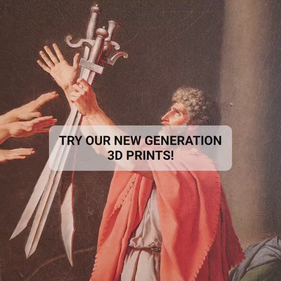 The Oath of the Horatii 3D Print: Jacques-Louis David Textured Art