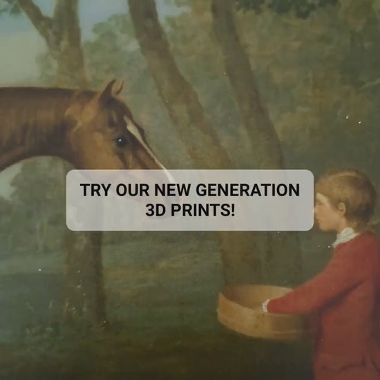 George Stubbs Horse Painting: 3D Textured Print