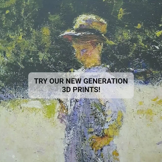 3D Printed Wladyslaw Podkowinski Art, Children in Garden, Textured Print