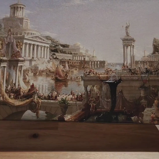 The Course of Empire by Thomas Cole, 3d Printed with texture and brush strokes looks like original oil-painting, code:164