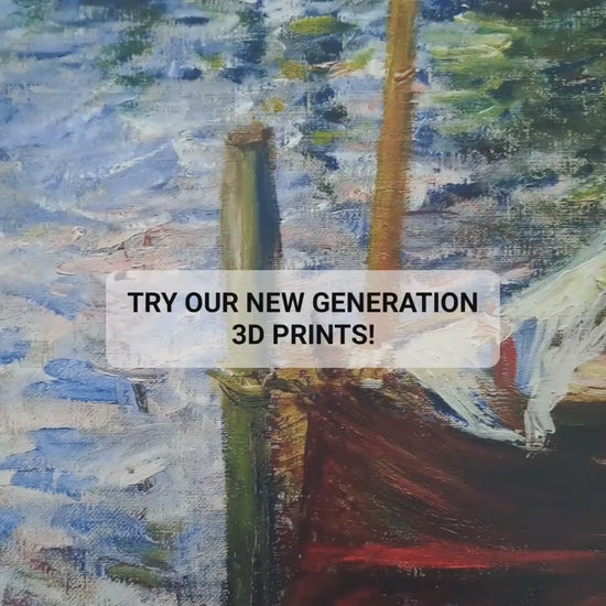 Renoir - The Seine at Chatou - 3D Printed Textured Oil Painting