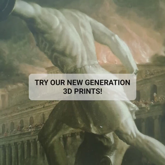 Thomas Cole 'Destruction' 3D Print: Textured Oil Painting Reproduction