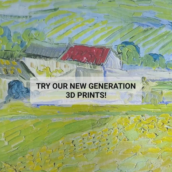 Van Gogh Les Vessenots in Auvers: 3D Textured Oil Painting Print