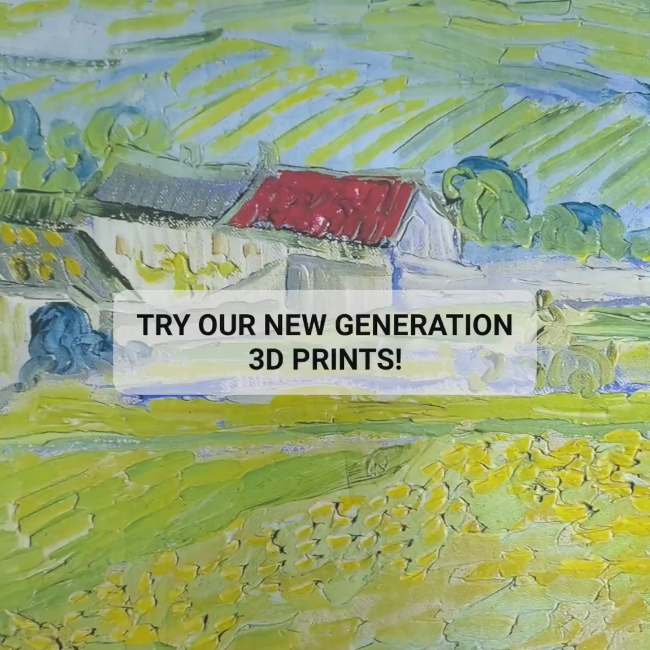 Van Gogh Les Vessenots in Auvers: 3D Textured Oil Painting Print