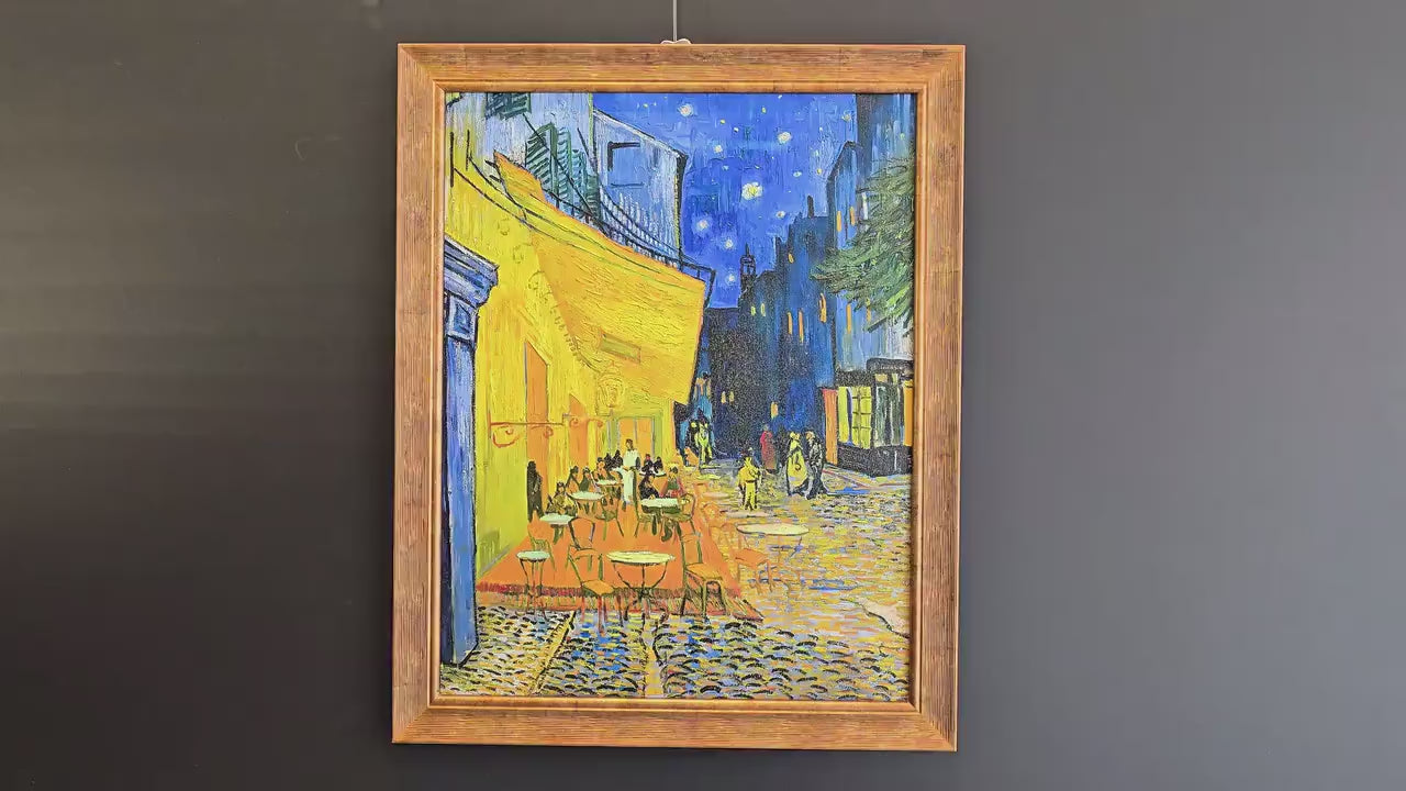 Van Gogh Cafe Terrace at Night 3D Textured Print