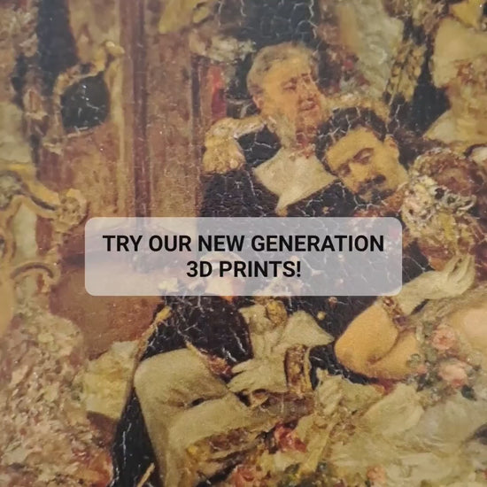 Adolph Menzel's 'Dinner at the Ball' 3D Textured Print