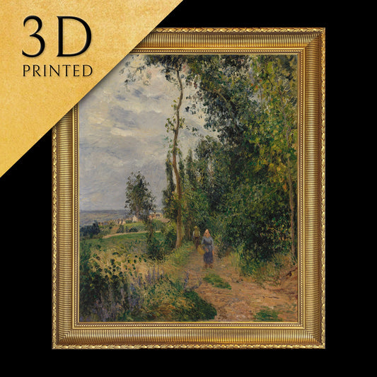 Côte des Grouettes, near Pontoise by Camille Pissarro, 3d Printed with texture and brush strokes looks like original oil-painting, code:095